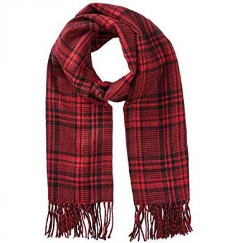 JACK & JONES Jacchecked Woven Scarf Ltd, Bufanda para Hombre, Multicolor Fiery Red, Talla única
