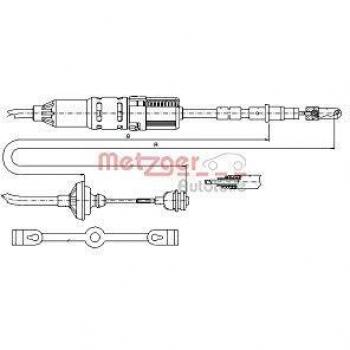 Cable de embrague Metzger 10.342 para Volkswagen Passat B3/B4 con ajuste automático