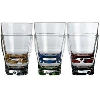 Marine Business Party Vasos DE Agua, Transparente y Multicolor, 8.8 cm, 6