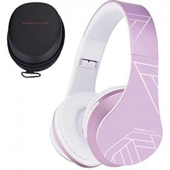Auriculares para niños, PowerLocus Auriculares Bluetooth para niños, con 85DB Volumen Limitado, Auriculares Plegable con micrófono, Micro SD Slot, Auriculares Inalámbricos y con Cable, con Estuche
