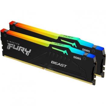 Kingston FURY Beast RGB DDR5 5600MHz 32GB (2x16GB) CL40 Memoria RAM