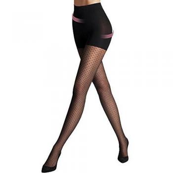 Wolford Dots Control Top Tights, Medias para Mujer, 20 DEN, Negro