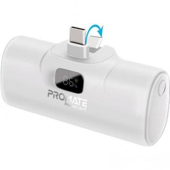 Promate PowerUp-C Mini-Powerbank USB-C 5000mAh (Blanco)