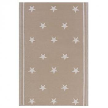 Alfombra de exterior de material sintético beige 120 x 80 cm patrón de estrellas ecológica moderna Latur