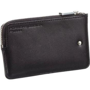Porsche Design KeyCase LZ2 - Llavero/Monedero de cuero hombre, color negro, talla 13x8x2 cm
