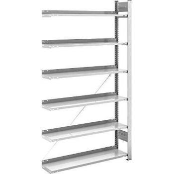 Estantería ensamblable para archivadores hofe, RAL 7035, altura 2000 mm, unidireccional, dimensiones 1000 x 300 mm