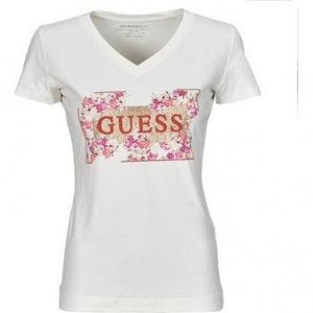 Camiseta Elástica Con Logotipo Floral Guess para mujer