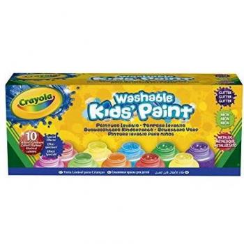PACK 10 BOTES PINTURA LAVABLES EFECTOS ESPECIALES CRAYOLA