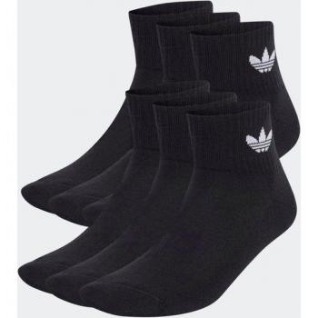 Adidas Originals Unisex Mid Ankle 6-Pack Black Socks