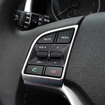 2 x Cubierta de interruptor de lentejuelas volante de coche interior decorativo trim-fit Hyundai Tucson 3rd 2015 + 2016