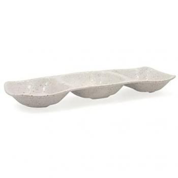 Bandeja de Aperitivos Bidasoa Ikonic Gris Plástico Melamina (28,6 x 10,9 x 3,1 cm) Pack de 12 Unidades