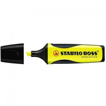 Marcador Fluorescente Stabilo Boss Executive Amarillo - Punta Biselada 2-5mm - Tinta a Base de Agua