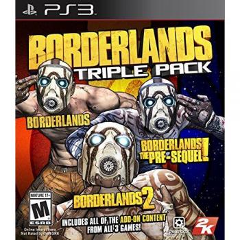 Borderlands Triple Pack Juego para Consola Sony PlayStation 3 PS3 - Incluye los tres juegos de la serie Borderlands: Borderlands, Borderlands 2 y Borderlands: The Pre-Sequel; compatible con consola Sony PlayStation