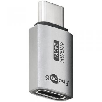 Goobay USB-C Adapter Straight, USB4, Silver, Male to Female