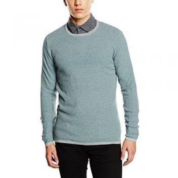 TOM TAILOR structured sweater/512-suéter Hombre    Grau