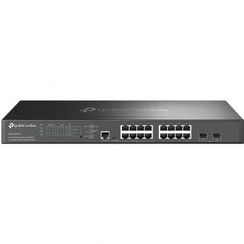 Switch TP-Link Omada SG3218XP-M2 - Switch Gestionado L2+ con 16 Puertos 2.5GBASE-T y 2 Puertos SFP, PoE, Montaje en Rack de 1U