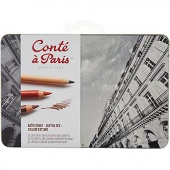 Conté à Paris Sketch Set, Paquete de 12 Lápices, Multicolor