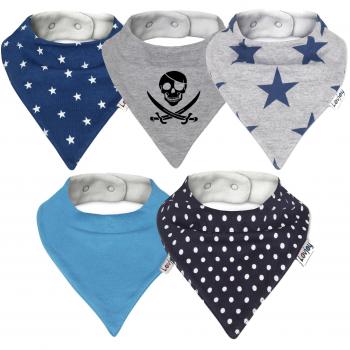 Lovjoy Baberos del bebé - Paquete de 5 Diseños para niño