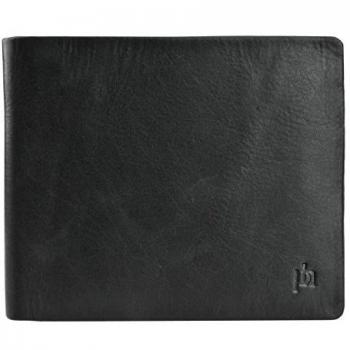 Prime Hide - Cartera, piel auténtica # 3898, color Negro, talla 9.5x11cm
