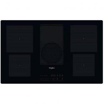 Placa de Inducción Whirlpool WVH 92 K/1 con Campana Integrada, 4 Zonas, 7500W, Color Negro, 83 cm