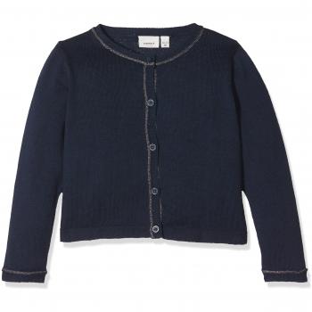 NAME IT Nitfihalo LS Short Knit Card F Mini Chaqueta Punto, Gris