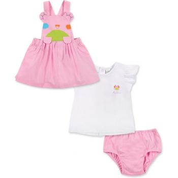 Conjunto de bebé niña Tuc Tuc 3 piezas Water Lilies en blanco y rosa