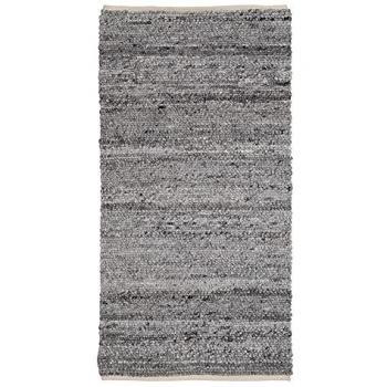 Alfombra Gris 80 x 150 cm - Tejido Sintético - Ideal para Interior y Exterior