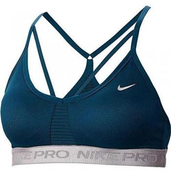 Nike Indy Aeroadapt Sujetador Deportivo, Mujer, Midnight Turq/Metallic Silver, Small