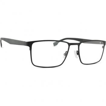 Hugo Boss Rectangular Black Metal Prescription Glasses with Online Try-On