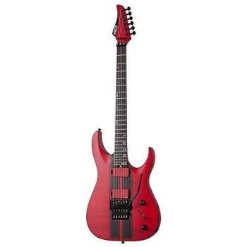 Schecter Banshee GT FR Electric Guitar - Satin Trans Red with Striped Finish