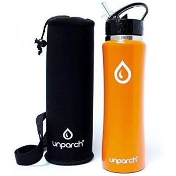 Unparch - Botella de agua premium – Doble aislado al vacío, sin BPA, acero inoxidable, acabado mate