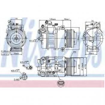 Compresor de aire acondicionado NISSENS 89574