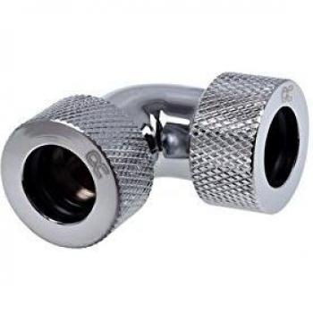 Alphacool 13mm HardTube 90° L-Connector - Knurled - Chrome & Nickel Cooling Accessory