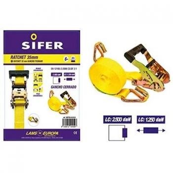 Sifer ratchet 35mm ergonomi. 5,5m+0,5m gan cerrado sirt35-6-gc-b