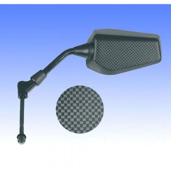 Retrovisor exterior VICMA E692I - Espejo retrovisor izquierdo, tipo manual, con soporte de plástico, diseño aerodinámico, compatible con varias motocicletas