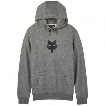 Sudadera con Capucha FOX Head Grafito Jaspeado y Negro Gris, material suave, diseño moderno, ajuste cómodo, bolsillo frontal tipo canguro, cordón ajustable en la capucha