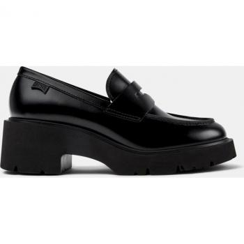Camper Milah Women's Black Leather Loafers with Heel