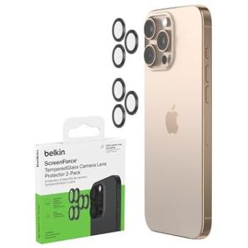 Protector de Lente de Cámara Belkin ScreenForce para iPhone 16 Pro y Pro Max, Vidrio Templado 9H, Paquete de 3 Piezas