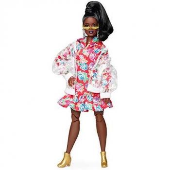 Barbie BMR 1959 Muñeca de Moda, look Chaqueta Transparente de Vinilo