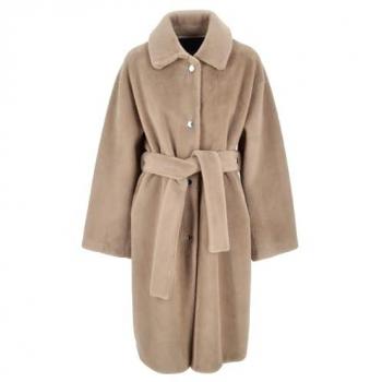 PINKO Beige Regular Fit Women's Transitional Coat Size 40
