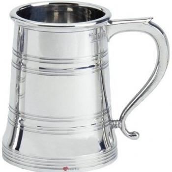 Pewterware Jarra de Cerveza de 1 Pinta Jarra de Cerveza de Forma Tradicional Ideal para Grabado