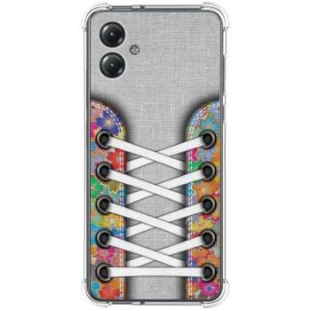 Funda Antigolpes de Silicona para Motorola Moto G84 5G con Diseño Zapatillas 04