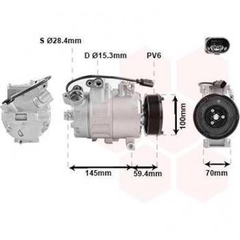 Compresor de aire acondicionado VAN WEZEL 0300K342