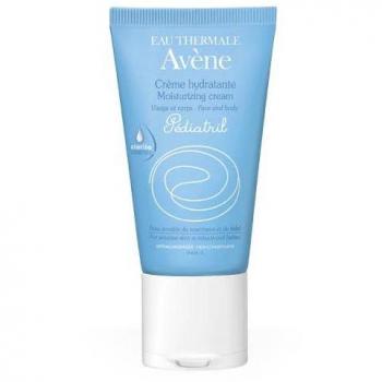 Eau Thermale Avène Pédiatril Crema Hidratante Cosmética Estéril para Cara y Cuerpo, Envase de 50 ml