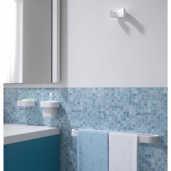 Gedy 84100200100 Portacepillos, Blanco, 9x13,3x10,4