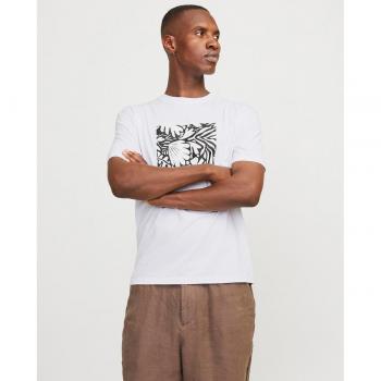 Camiseta de Manga Corta Jack & Jones Marbella Aop Branding con logo central para hombre