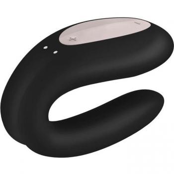 Satisfyer Double Joy Couples Vibrator with App Control - Black