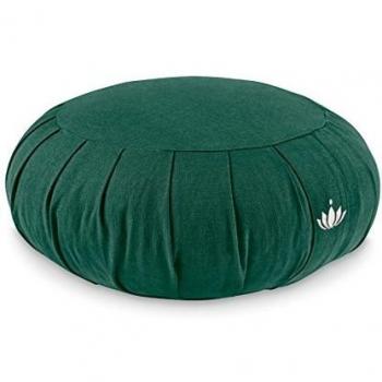 Lotuscrafts Cojin Zafu Meditación Yoga Zen - Altura 15 cm - Relleno de Espelta - Cubierta en Algodon Lavable- Cojin Yoga Zafu - Cojin Suelo Redondo - Meditation Cushion - Certificado Gots
