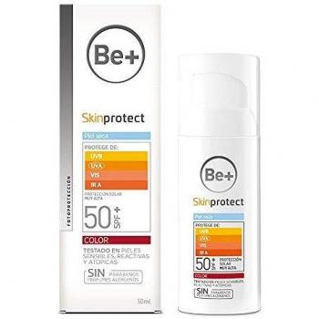 Be+ Skinprotect Crema Facial Color SPF50+ Piel Seca, 50ml