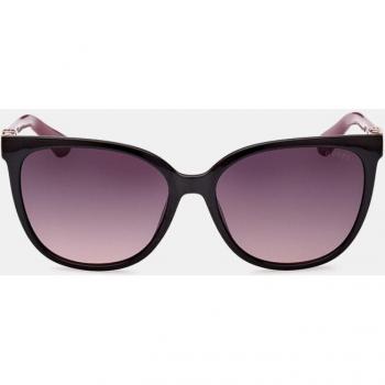 Guess Women's Oval Black Sunglasses with Mirrored Lenses (Model GU7864)